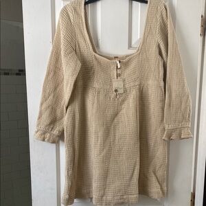 Free People Cream Midi Dress